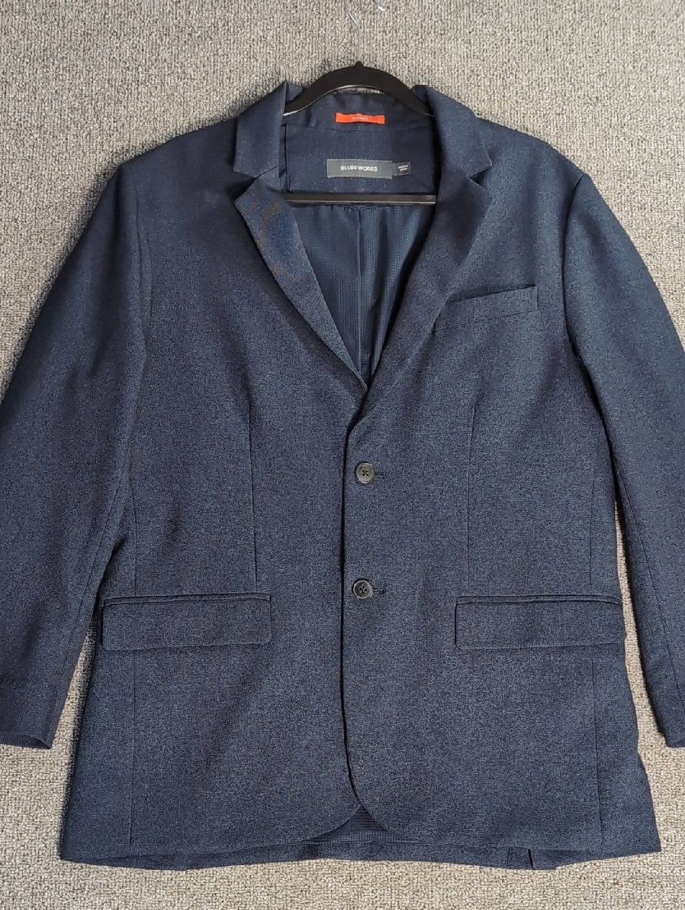 Bluffworks Gramercy Classic Fit Performance Blazer Size 40R in 'Blue Hour' Navy